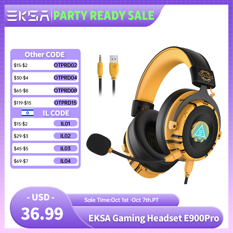 EKSA E900 Pro Gaming Headphone - đánh giá và giá Wired Earphone Lightning